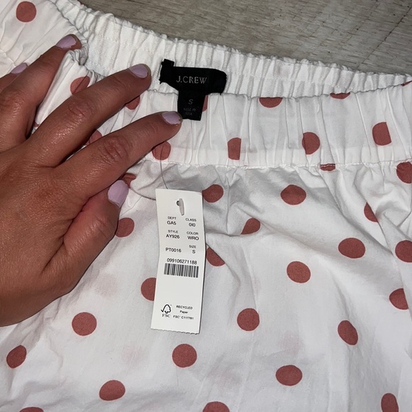 NEW J. Crew Set. Puff sleeve smocked top and skirt in white rose dot. Sizes S,M - Picture 16 of 16
